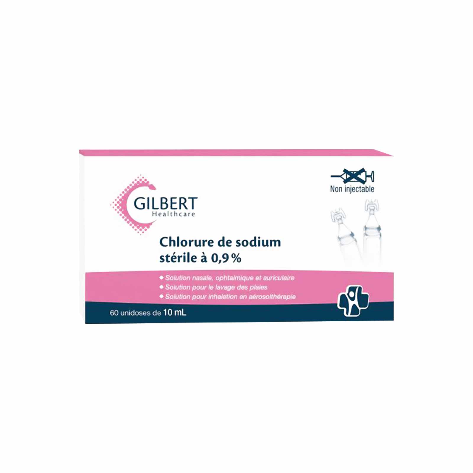 Chlorure de sodium stérile 0,9% - 60 doses de 10 mL