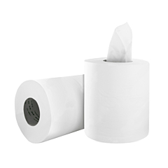 Bobine essuie-mains blanc pur cellulose