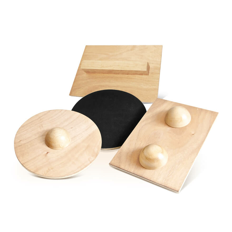 Lot de 3 Plateaux d'équilibre bois